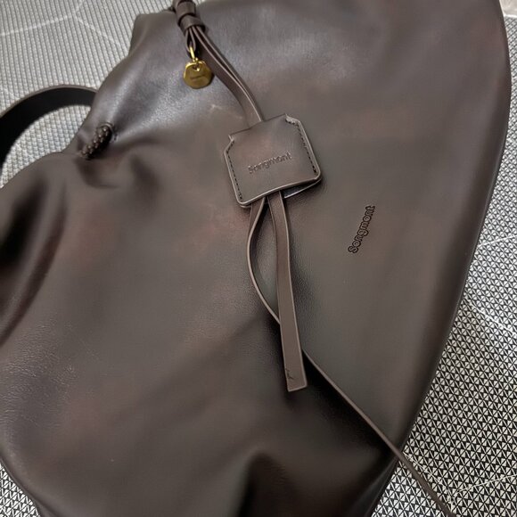 Songmont Brown Leather Tote Bag (Small) - Picture 1 of 6
